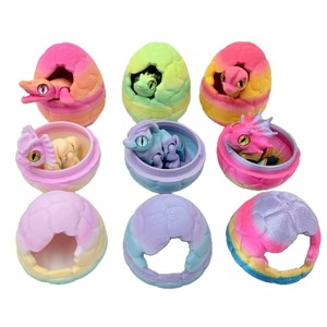3D-Gedrucktes Glas-Drachenei-Set Niedliches Tier-Haustier-Drachen Oster-Ornament Figur Geschenk Bunte Deko Kreative Montage - Product Image 5