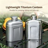 Gourde en titane pur de 1100 ml, bouteille d'eau en titane monocouche chauffable pour le camping et la randonnée en plein air