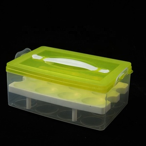 Boîte de rangement alimentaire portable en PP, rectangulaire, écologique, 24 compartiments, pour œufs, <span class=keywords><strong>cuisine</strong></span>, boîte à lunch pour enfants - Product Image 4