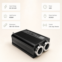 Kit d'éclairage LED pour plafond de voiture et maison, 500 pièces, avec télécommande, 32W RGBW, ciel étoilé, éclairage en fibre optique en aluminium