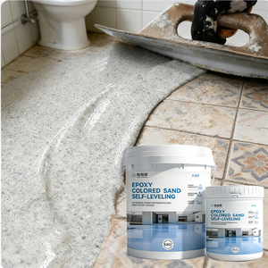 Rivestimento Epossidico Effetto Marmo Lucido, Impermeabile, Vernice Autolivellante Colorata per Pavimenti Interni ed <span class=keywords><strong>Esterni</strong></span> - Product Image 1