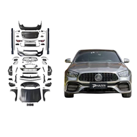 Pièces de carrosserie pour lifting de voiture Classe E W212 2014-2016, mise à niveau W213 2021-2023 E63 AMG : pare-chocs avant, diffuseur arrière, ensemble capot