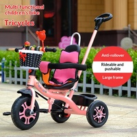 Tricycle pour enfants de 15 ans ; Vélo bébé ; Poussette pour nourrissons ; Voiture à pousser grande taille - Modèle 007 en tube de fer - Vente en gros