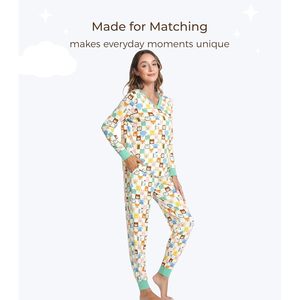 Ensemble de pyjamas pour femmes, col en V, manches longues, vêtements de nuit en tricot doux avec poches, vêtements de détente - Product Image 2