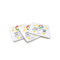 120x120MM Programmable NFC Google Review Card ISO14443A Étanche Époxy Google Review Plate Sticker