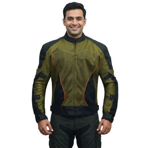 Wholesale Price Motorbike Racing Safety <b>Jacket</b> Breathable Adjustable Fit Canvas Stand Front Motocross Shoulder Protection - Product Image 1