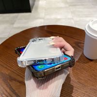 iPhone 16 Pro kılıfı için uygun, basit şeffaf TPU darbeye dayanıklı telefon kılıfı