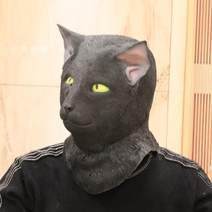 Cute Cat Latex Headgear Máscara de fiesta de Halloween y accesorio de transmisión en vivo para parodias y ocasiones de celebridades de Internet - Product Image 6