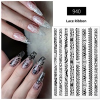 Autocollants 3D pour ongles TSZS, nouveau style, motif floral en dentelle, non toxiques, autocollants de transfert adhésifs pour la décoration des ongles DIY