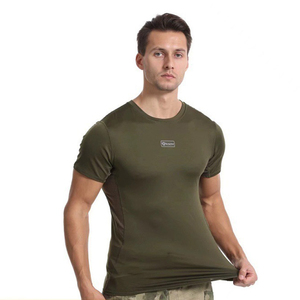 DF EDSY 159 Outdoor Sports Breathable Quick-drying Sweat-absorbent Polyester Short-sleeved Fitness <b>Physical</b> Training BACK - Product Image 3