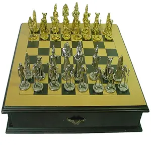 Easydo — jeu d'échecs, pièces Retro en alliage, en bois, pliable