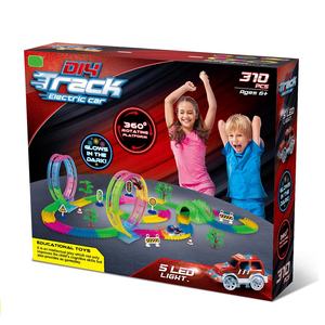 Luminoso DIY eléctrico mármol <span class=keywords><strong>pistas</strong></span> giratorio 360 de bucle flexible de las <span class=keywords><strong>pistas</strong></span> de carreras con 5 LED brilla en la oscuridad de juguete para niños - Product Image 4