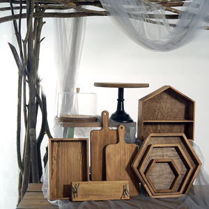 Dali Vintage Delicato Northen Europeo Decorativo di <span class=keywords><strong>Legno</strong></span> Set di Visualizzazione Del Basamento Della Torta <span class=keywords><strong>Per</strong></span> La Cerimonia Nuziale, Festa di Compleanno - Product Image 4