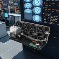 Kit de refroidissement liquide OCOCOO 240 mm à double ventilateur avec réservoir transparent, pompe intégrée, stable, ultra silencieux, équipement PC de laboratoire