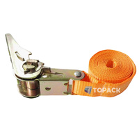 Longueur personnalisée couleur logo OEM 1 pouce 25mm sangles d'arrimage à cliquet ceinture en polyester robuste pour l'arrimage de la cargaison usine