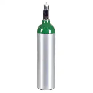 Tanque de oxigênio do cilindro 1.4L com válvula CGA870 DOT-3AL Portátil M7 Medical Oxygen Aluminum Novo 2015psi 139bar Regulador De Alto Oxigênio