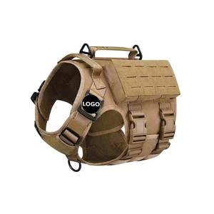 Custom Logo Tactical Dog <b>Harness</b> MOLLE Design Heavy Duty Adjustable Training <b>Pet</b> <b>Harness</b> Vest For Large Working Dogs - Product Image 3