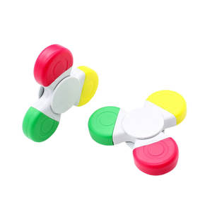 BECOL - Marcadores Resaltadores 3 en <span class=keywords><strong>1</strong></span> al por Mayor, Bolígrafos Resaltadores con Logotipo Personalizado, Mini Bolígrafo Resaltador de Plástico Oblicuo con Spinner para Niños - Product Image 1