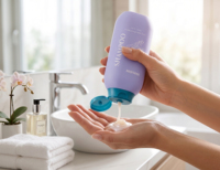 Bouteilles carrées en plastique mat doux au toucher pour shampoing et après-shampoing, 300 ml, 500 ml, flacons vides pour soins capillaires avec bouchon à clapet, vente en gros