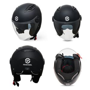 Casco de Motocicleta Tres Cuartos con Certificación DOT, Doble Visor, Forro de Rápida Extracción, Ventilación y Disipación de Calor, Casco de Seguridad para Ciclismo - Product Image 2