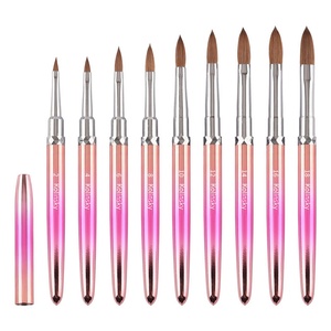 Pinceau professionnel de haute qualité en poils de Kolinsky 100% naturels avec manche en métal pour ongles en acrylique OME/ODM - Product Image 1