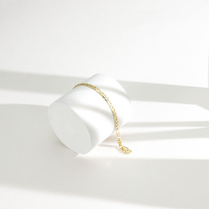 Braccialetto per Bambini in <span class=keywords><strong>Oro</strong></span> 14K, Catena Figaro Regolabile e Resistente, Gioielli Ipoallergenici per Bambini, Vendita all'Ingrosso - Product Image 4