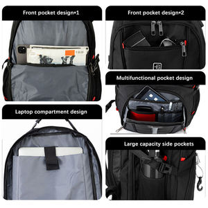 Custom Rhino Armor BP-72 Mochila Student Laptop <b>Backpack</b> <b>Waterproof</b> Oxford Unisex Travel School Business Men USB 36-55L Internal - Product Image 5