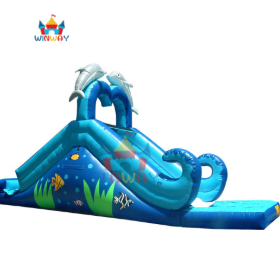 Toboggan aquatique gonflable sur le thème des dauphins avec piscine - Toboggan à vagues océaniques de qualité commerciale pour les locations de fêtes d'été pour enfants - Product Image 6