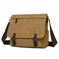 Tas Selempang Bisnis Pria Kanvas Retro Terbaru Grosir, Tahan Air, Kapasitas Besar, Tas Laptop, Tas Dada