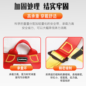 Conjunto de Cuerda de Seguridad Camna de 10 Metros con Descensor, Kit de Rescate para Exteriores con Arnés y Mosquetón - Product Image 4