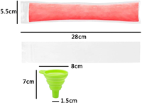 Moule à crème glacée en plastique Transparent et personnalisé, Transparent, pour glace glacée, Pop, sac d'emballage biodégradable, 10 unités