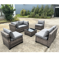 Canapé en rotin PE, vente en gros d'usine, mobilier d'extérieur, canapé de jardin, mobilier de patio, table de foyer, ensemble multi-usage