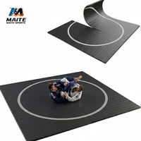 Tapis de lutte compact et rembourré, extérieur durable anti-déchirure pour studio de karaté, lutte, entraînement doux et exercices de technique