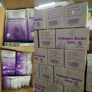 Calzini Maschera Piedi Personalizzabili con Etichetta, Calzini al Collagene Dorato 24k per <span class=keywords><strong>Pedicure</strong></span> <span class=keywords><strong>Spa</strong></span> - Product Image 6