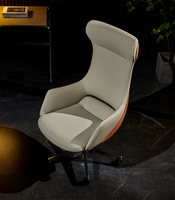 Chaise de jeu ergonomique de luxe réglable, design moderne du milieu du siècle, confortable, dossier haut en PU, pour bureau à domicile