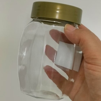 Conteneur d'emballage alimentaire en PET transparent personnalisé avec logo et couleur, 200g, 500g, 1000g, pot en plastique avec couvercle pour sauce, crème, miel