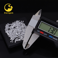 Starsgem 1.3mm Blanc Couleur DEF VS HPHT Synthétique Mêlée Lâche Pierre Diamant de Laboratoire