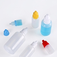 Botella Vacía de LDPE de 15 ml con Tapón a Prueba de Niños, Botella de Plástico con Gotero para Gatos, Perros y Cachorros, Aplicador de Líquido