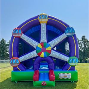 ชิงช้าสวรรค์ บ้านลมยักษ์ บ้านลมเป่าลมเชิงพาณิชย์พร้อมสไลเดอร์น้ำ บ้านเด้งดึ๋งขนาดใหญ่ บ้านลมเป่าลมขนาดใหญ่ - Product Image 2