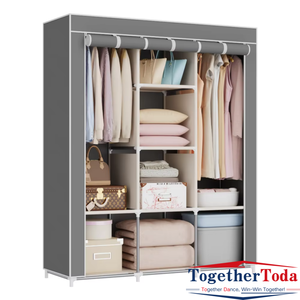 Armoire compacte grande capacité légère et stable, facile à installer, résistante à la poussière, pour organiser les vêtements de tous les jours, la literie, les sacs - Product Image 3