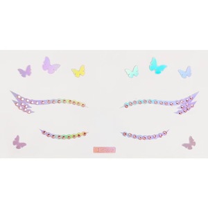 Papillon holographique Eyeliner autocollants <span class=keywords><strong>Halloween</strong></span> <span class=keywords><strong>strass</strong></span> chat yeux fard à paupières autocollant pour Cosplay <span class=keywords><strong>maquillage</strong></span> décoration - Product Image 3