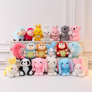 Fabrika toptan yeni 7 inç vinç makinesi peluş oyuncak 17-20cm uzun peluş bebek otomat kapmak makinesi pençe makine oyuncak - Product Image 3