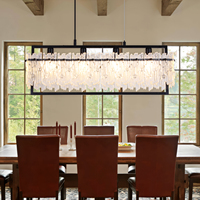 Lámpara de Araña Moderna de Diseño Nuevo y Lujoso para Sala de Estar, Lámpara Colgante de Interior para Villa, Lámpara Colgante de Vidrio LED