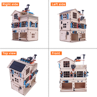 Kit de maison intelligente STEM DIY AI programmable en bois, kit de robot électronique basé sur ESP32, projets d'automatisation pour l'éducation scolaire