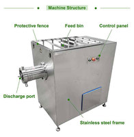 Hachoir à viande industriel automatique en acier inoxydable 300 Hachoir à viande congelé commercial pour saucisse