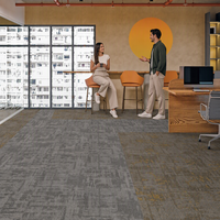 Flame-retardant and Anti-slip 5050cm Heavy Duty Non-Slip Low Pile Modular Carpet Tiles Square Rugs for Office Living Room