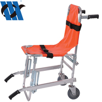 BDST208 Portable Handicapés PVC Couverture En Alliage D'aluminium Cadre Pliable Escalier Ambulance Civière Chaise