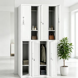 Meubles de <span class=keywords><strong>bureau</strong></span> modernes en acier, <span class=keywords><strong>casier</strong></span> métallique vertical à 8 portes, armoire de rangement pour personnel en acier, <span class=keywords><strong>casier</strong></span> de gym <span class=keywords><strong>suspendu</strong></span> écologique - Product Image 2