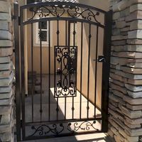 Porte d'entrée extérieure en fer forgé Prima personnalisée, avec fonction antivol, design postmoderne, pour salle de bain, supermarché, cuisine, en fibre de verre