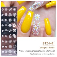 Vente chaude En Acier Inoxydable Nail Modèle Fleur Animal Feuille Flocon De Neige Personnalisé Nail Art Estampage Plaque Estampage Outil En Gros